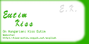 eutim kiss business card